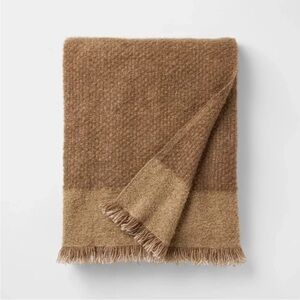 Threshold designed with Studio 30" Tonal Woven Boucle Throw Blanket Tan